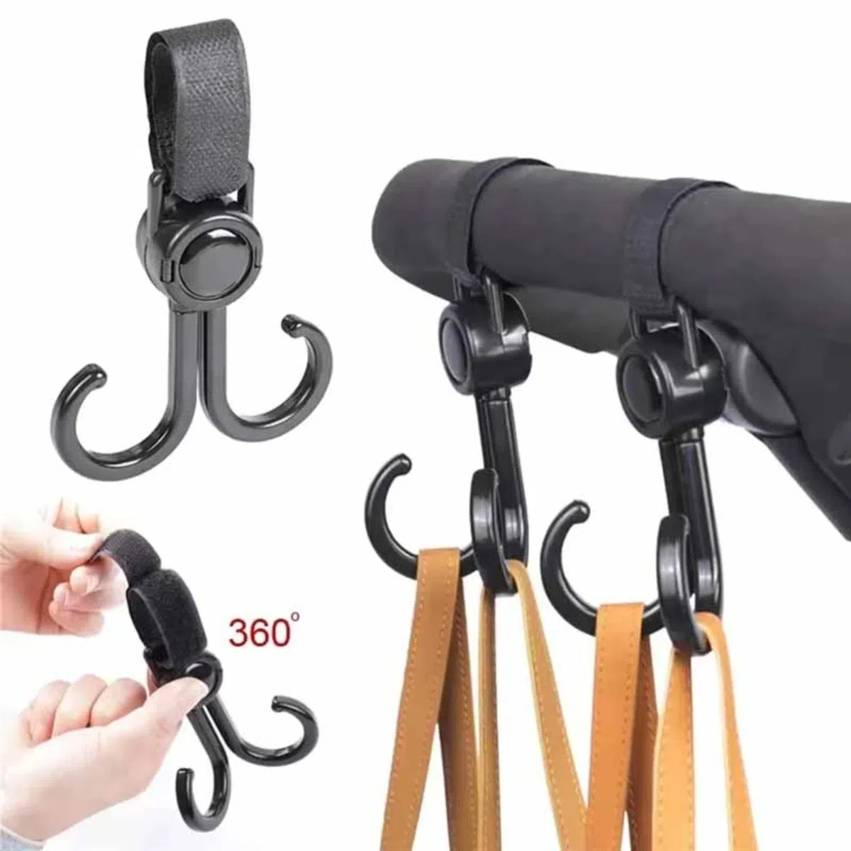 Travel Accessories Shops - Double crochets rotatifs pour poussette de