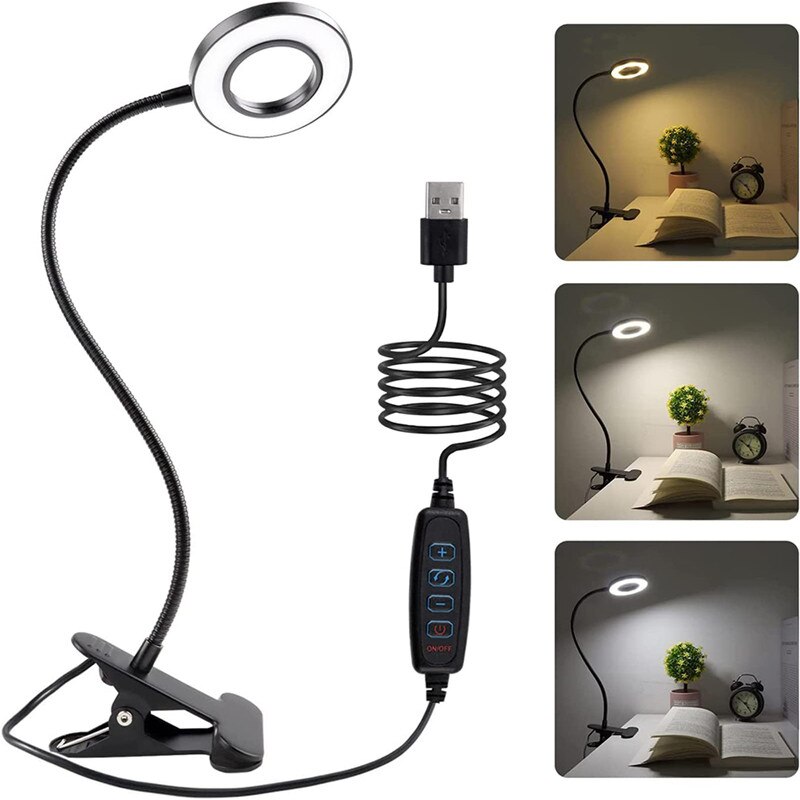 Book Light Flexible - 48 LED Lampe de Bureau Clip
