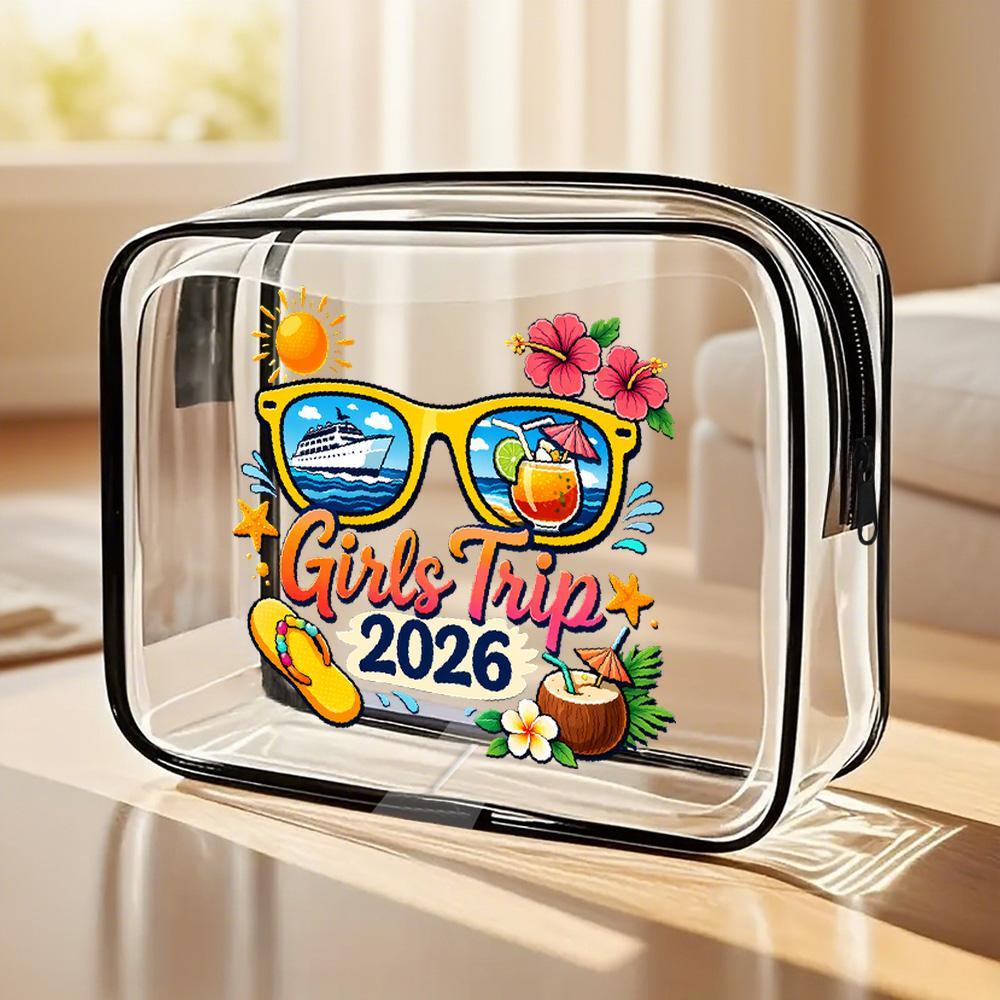Travel Accessories Best - Sac cosmétique en PVC transparent pour
