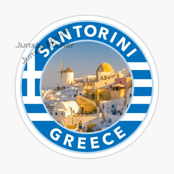 Travel Accessories Greece - Autocollants de voiture SANTORINI GRÈCE, autocollants