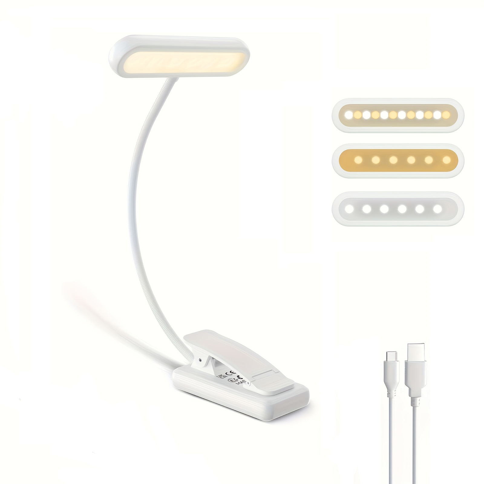 Book Light Flexible - Lampe de lecture portable à clipser,