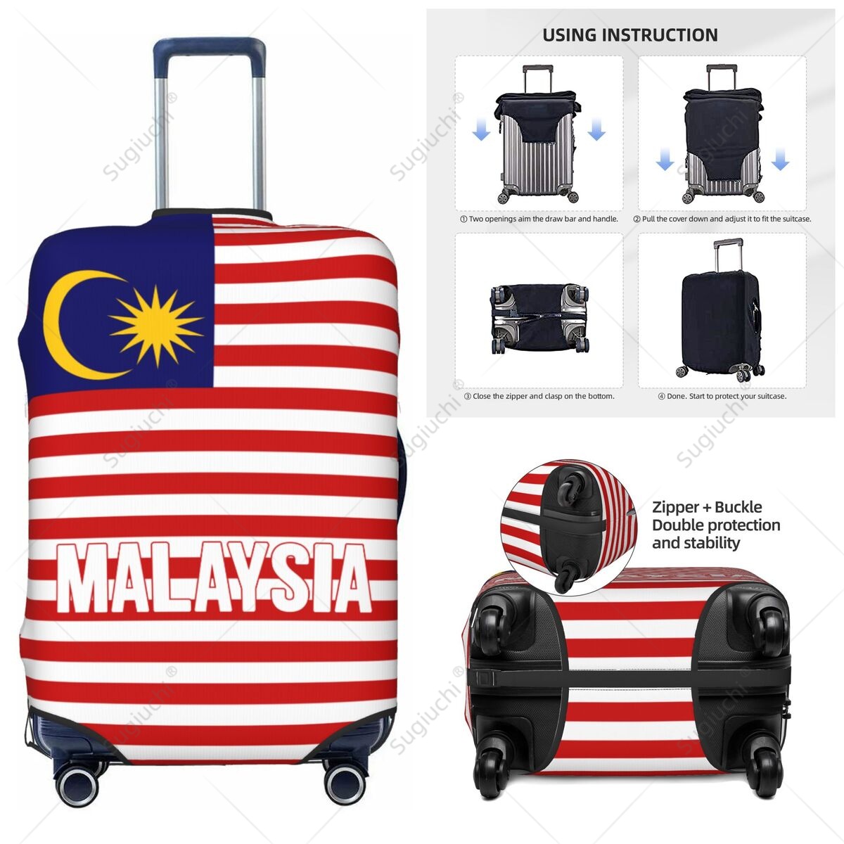 Travel Accessories Malaysia - Housse de bagage drapeau malaisie, étui