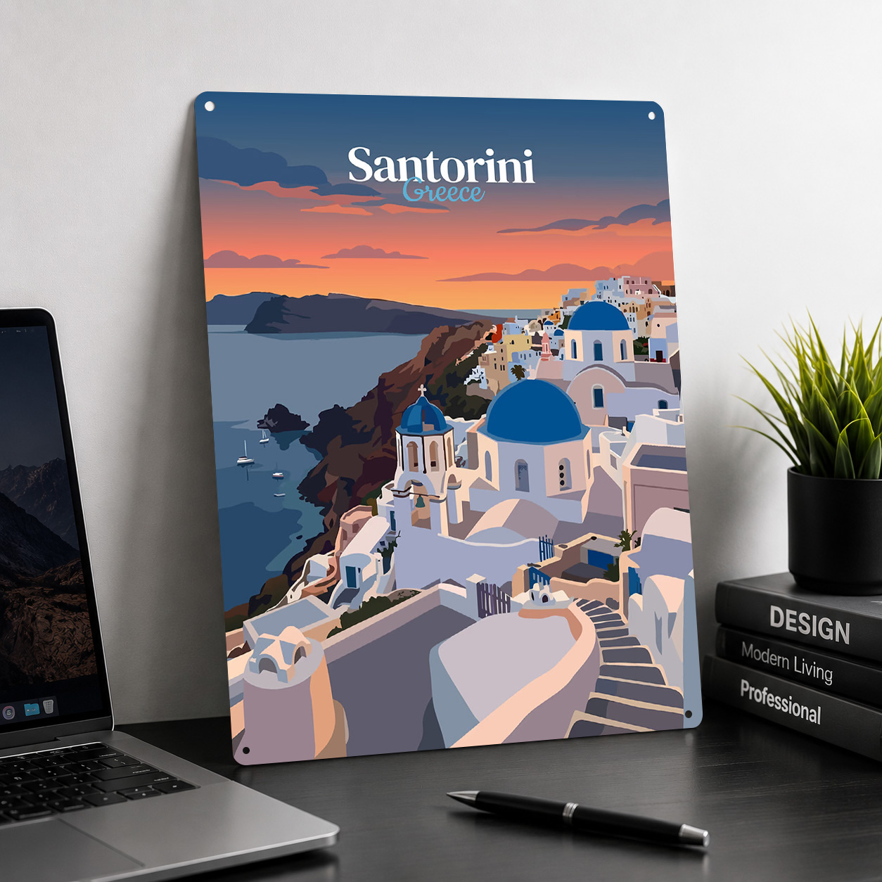 Affiche Murale Métallique Text - Travel Accessories Greece avis et prix