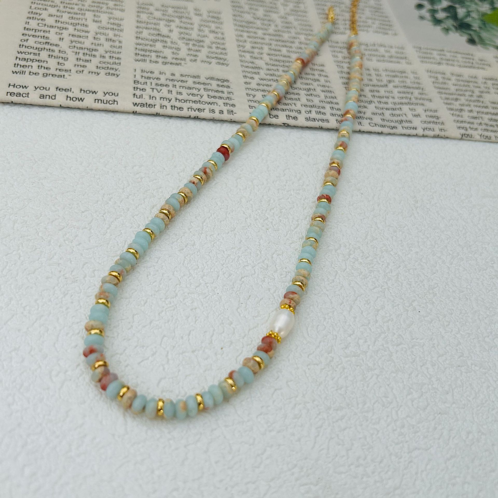 Collier de perles en pierre na - Travel Accessories Best avis et prix
