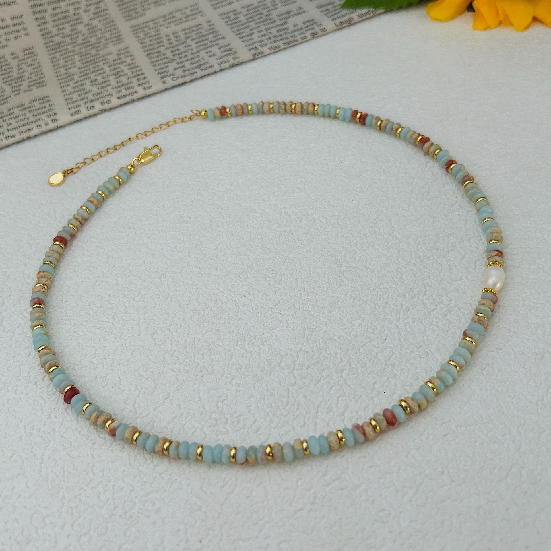 Collier de perles en pierre na - Travel Accessories Best avis et prix