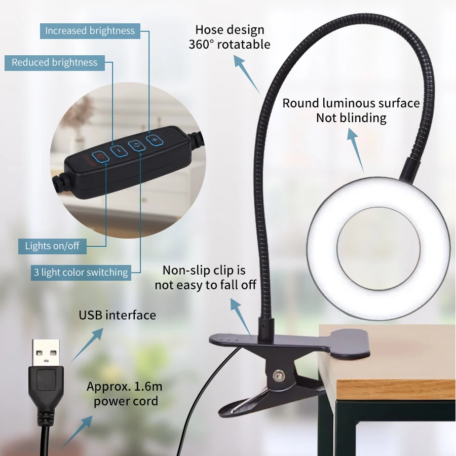 Lampe de bureau à clipser 48 L - Book Light Flexible avis et prix