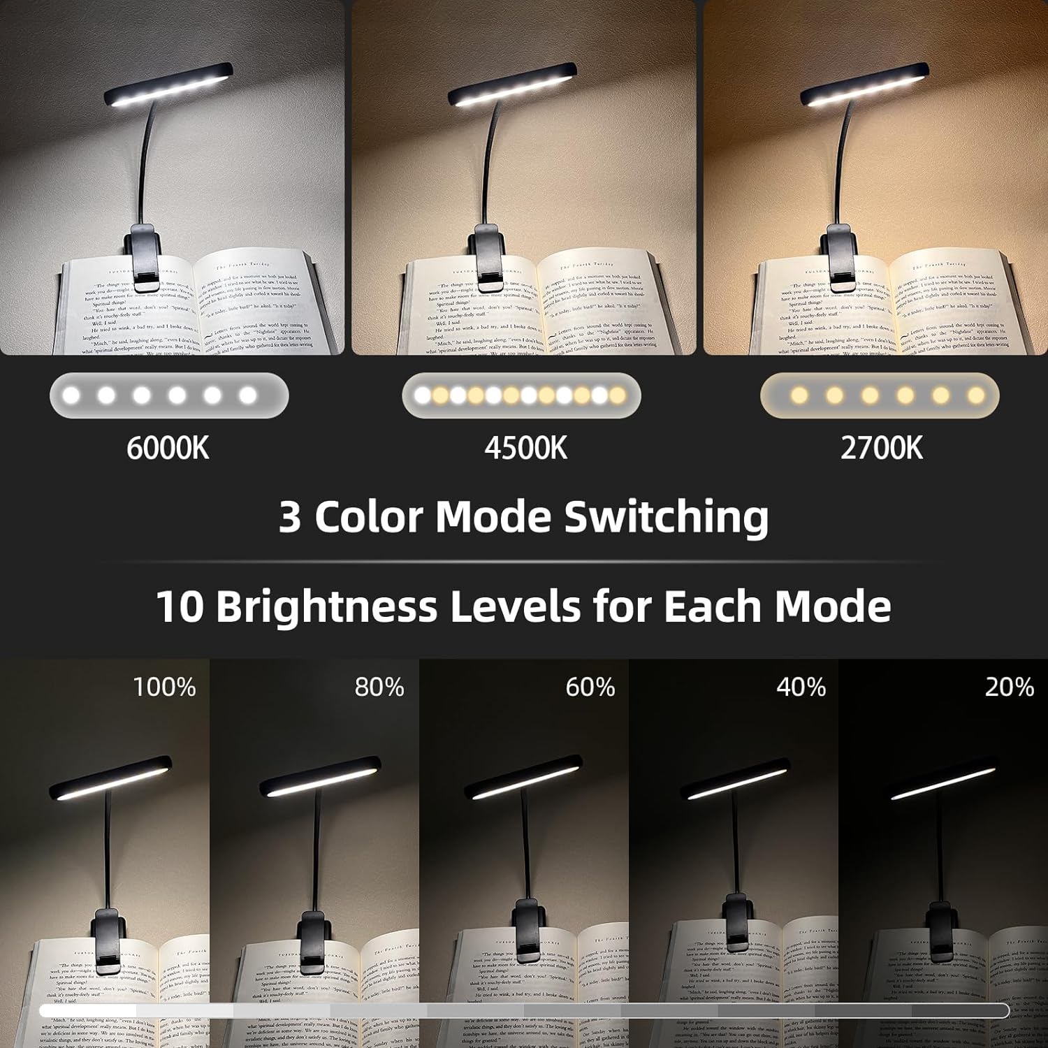LED livre lumière lampe de lec - Book Light Flexible avis et prix