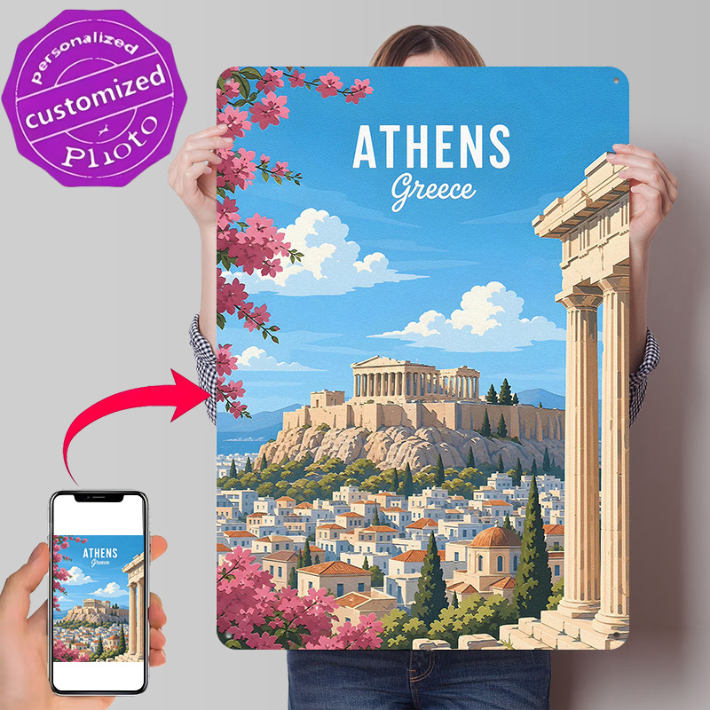 Affiche métallique de voyage A - Travel Accessories Greece avis et prix
