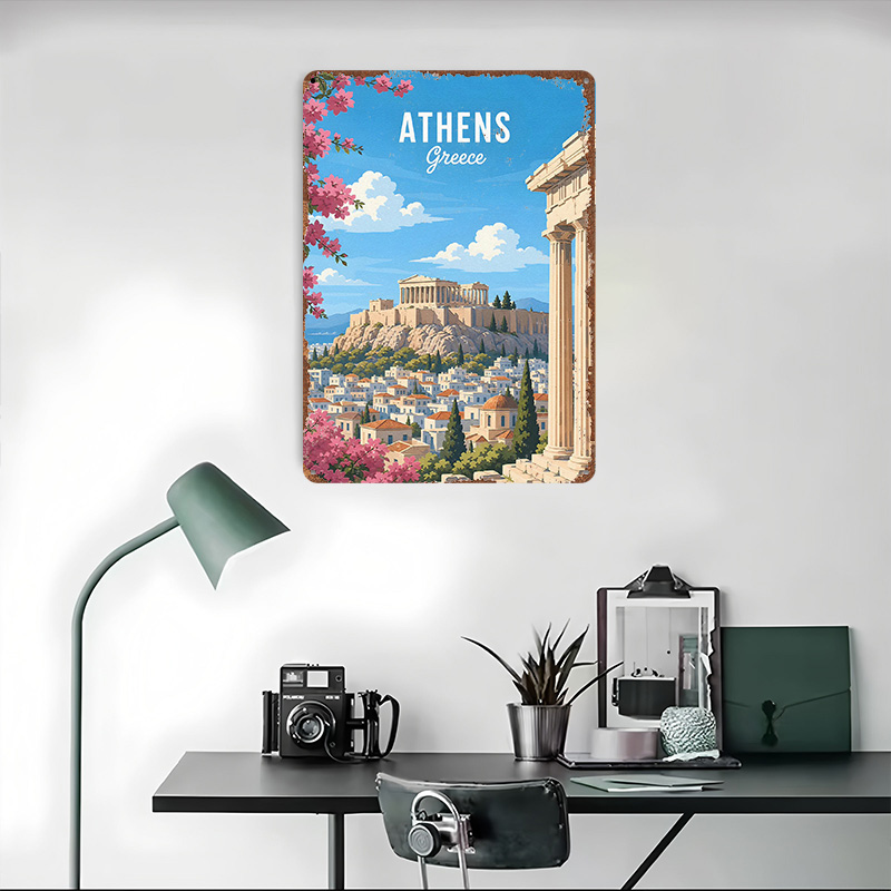 Affiche métallique de voyage A - Travel Accessories Greece avis et prix