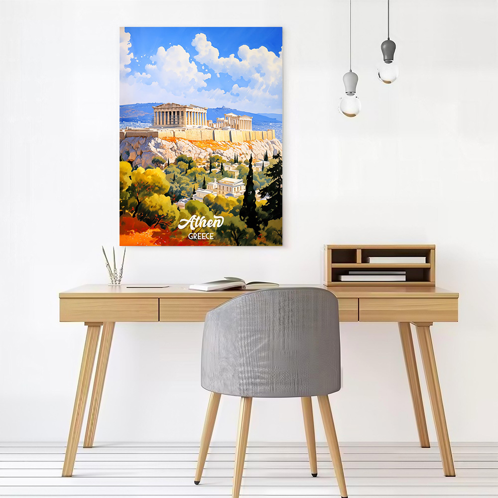 Affiche murale en toile sur le - Travel Accessories Greece avis et prix
