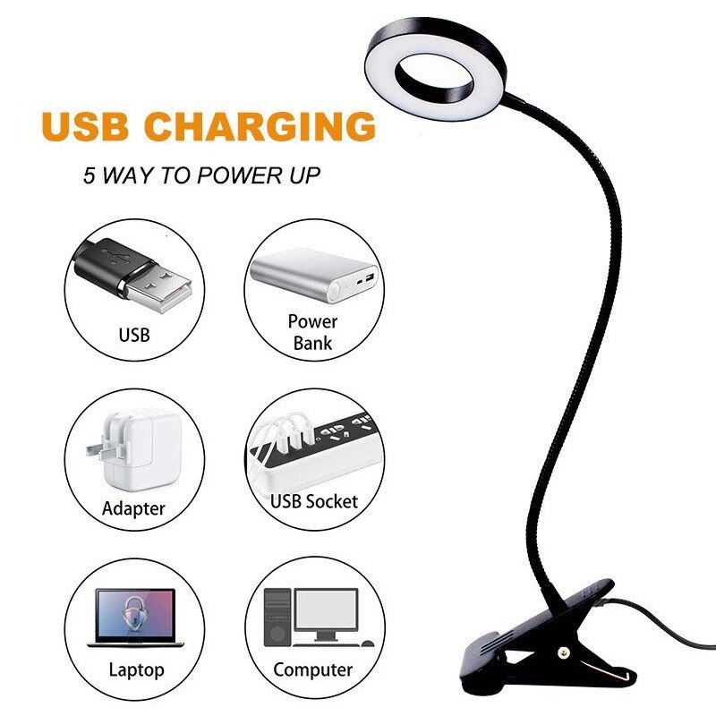 48 LED Lampe de Bureau Clip US - Book Light Flexible avis et prix