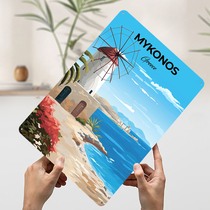 Affiche de voyage Mykonos Grèc - Travel Accessories Greece avis et prix