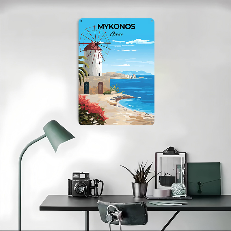 Affiche de voyage Mykonos Grèc - Travel Accessories Greece avis et prix