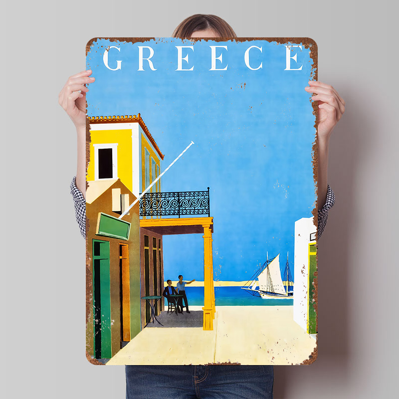 Affiche métallique de voyage e - Travel Accessories Greece avis et prix