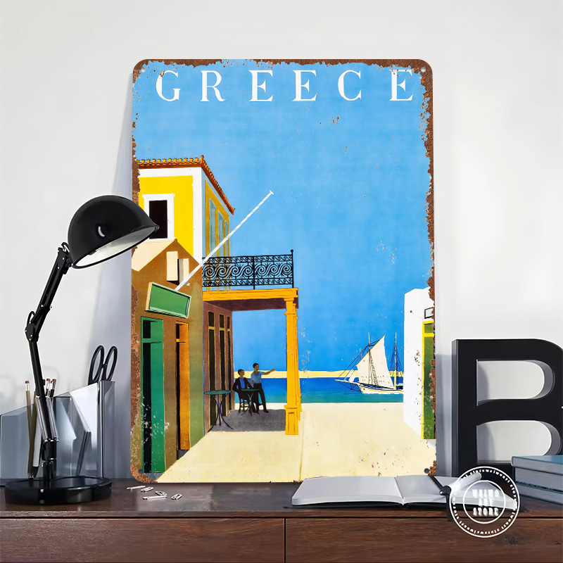 Affiche métallique de voyage e - Travel Accessories Greece avis et prix